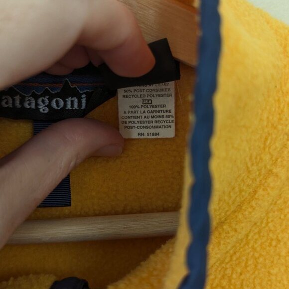 Vintage Yellow Mens Synchilla Snap Pullover Mens XL - Picture 15 of 15